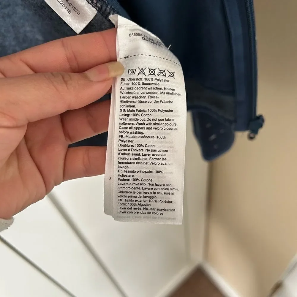 Mammut  Chamuera Hooded Fleece Jacket Wing Teal Hood Navy Thermal Women Size XS - Picture 5 of 5